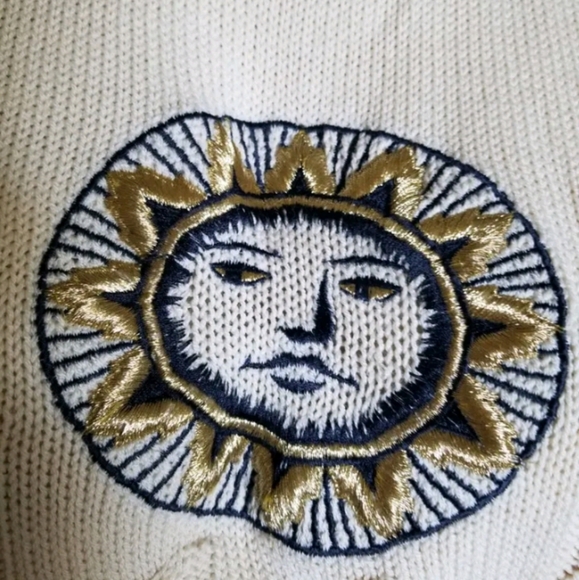 Rare Vintage Louis Feraud silk wool sun sweater medium - Picture 6 of 13